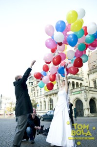 Bunte Ballons zur Hochzeit